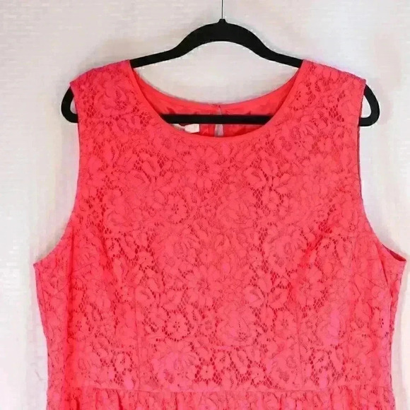 NWT RSVP by Talbots Size 18 pink sleeveless lace ruffle bottom blouse - Picture 2 of 15